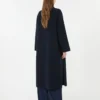 Double-faced wool-blend coat, navy Double-faced wool-blend coat, navy