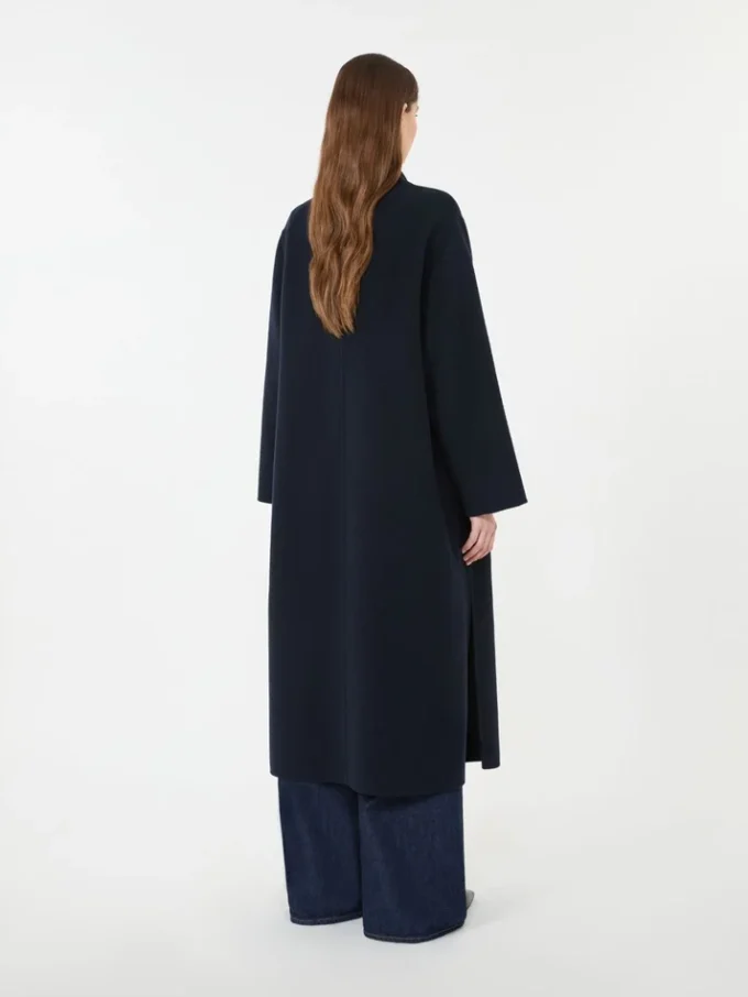 Double-faced wool-blend coat, navy Double-faced wool-blend coat, navy