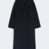 Double-faced wool-blend coat, navy Double-faced wool-blend coat, navy