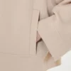 Double-faced wool-blend coat, sand
