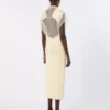 Double-layer satin dress, light yellow