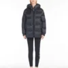 Down jacket in water-repellent canvas, midnightblue