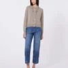 Embroidered denim jeans, navy