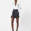 Embroidered poplin shirt, optical white