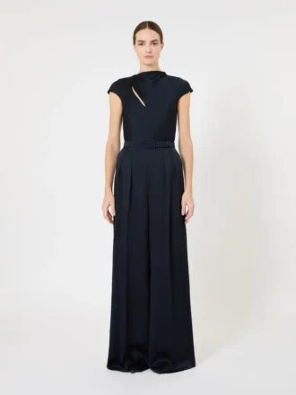 Envers satin jumpsuit, midnightblue