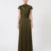 Envers satin jumpsuit, moss green Envers satin jumpsuit, moss green