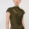 Envers satin jumpsuit, moss green Envers satin jumpsuit, moss green