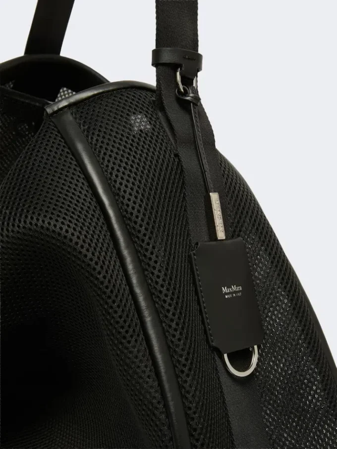 Extra-large handbag in technical mesh, black Extra-large handbag in technical mesh, black