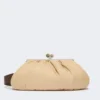 Extra-large padded technical gabardine pasticcino bag, beige Extra-large padded technical gabardine pasticcino bag, beige