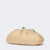 Extra-large padded technical gabardine pasticcino bag, beige Extra-large padded technical gabardine pasticcino bag, beige
