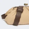Extra-large padded technical gabardine pasticcino bag, beige Extra-large padded technical gabardine pasticcino bag, beige