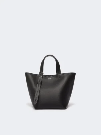 Extra-small leather archetipo bag, black