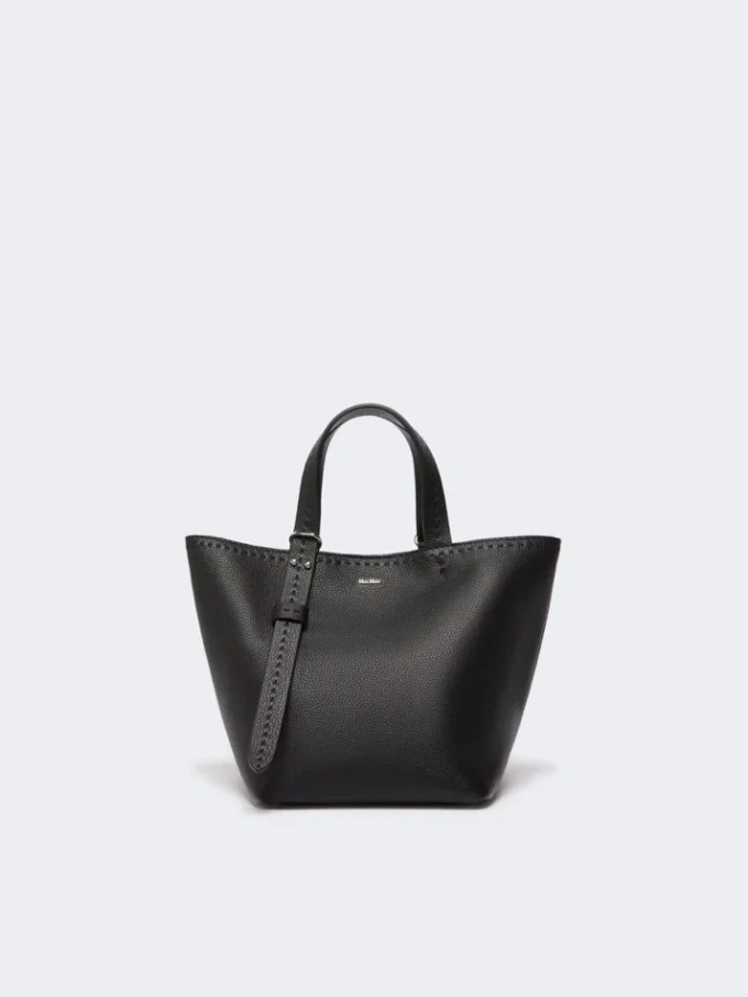 Extra-small leather archetipo bag, black