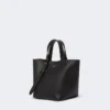 Extra-small leather archetipo bag, black