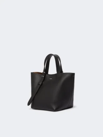 Extra-small leather archetipo bag, black
