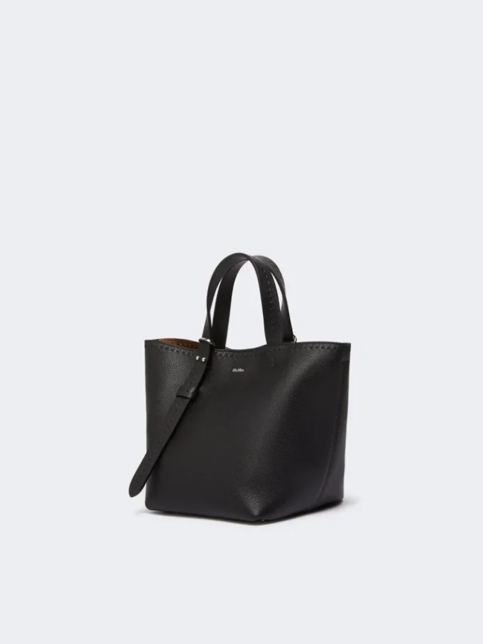 Extra-small leather archetipo bag, black
