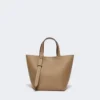 Extra-small leather archetipo bag, mud