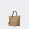 Extra-small leather archetipo bag, mud