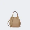Extra-small leather archetipo bag, mud