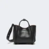 Extra-small leather marine bag, black