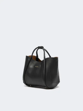 Extra-small leather marine bag, black