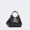Extra-small leather marine bag, black