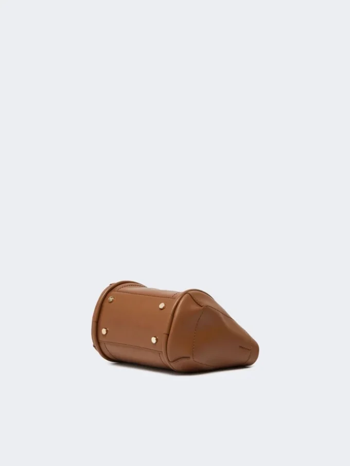 Extra-small leather marine bag, brown bronze