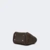 Extra-small marine bag in diamond-patterned basketweave, dark brown
