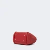 Extra-small raffia-look basketweave marine bag, red