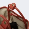 Extra-small raffia-look basketweave marine bag, terra cotta
