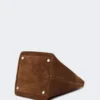Extra-small split leather archetipo bag, dark brown