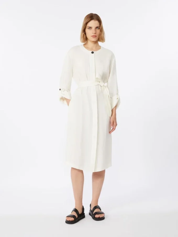 Faded linen dress, natural Faded linen dress, natural