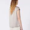 Feminine satin top, nudo