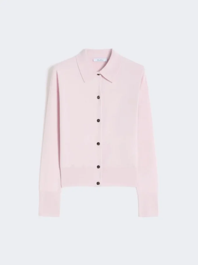 Feminine wool cardigan, pink Feminine wool cardigan, pink