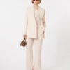 Wool crepe trousers, pink