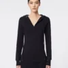 Fitted wool jumper, navy