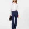 Five-pocket stretch denim jeans, navy