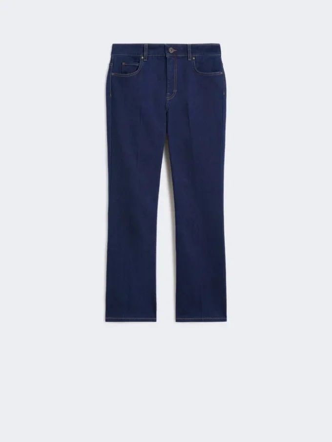 Five-pocket stretch denim jeans, navy