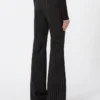 Flared pinstripe wool trousers, black Flared pinstripe wool trousers, black