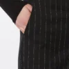 Flared pinstripe wool trousers, black Flared pinstripe wool trousers, black