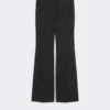 Flared pinstripe wool trousers, black Flared pinstripe wool trousers, black