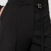 Flared stretch woollen cloth trousers, black Flared stretch woollen cloth trousers, black