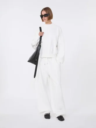 Fleece trousers, ivory