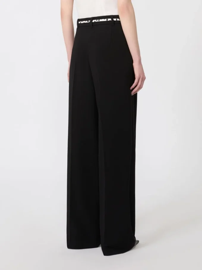 Flowing cady trousers, black Flowing cady trousers, black
