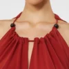 Flowing envers satin jumpsuit, red Flowing envers satin jumpsuit, red