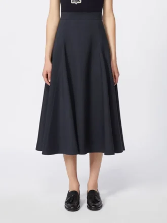 Full, tech wool skirt, ultramarine