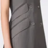 Gabardine wool sleeveless jacket, medium grey Gabardine wool sleeveless jacket, medium grey