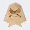 Hat-foulard in water-repellent gabardine, beige Hat-foulard in water-repellent gabardine, beige