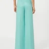 Herringbone linen twill trousers, water