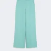 Herringbone linen twill trousers, water